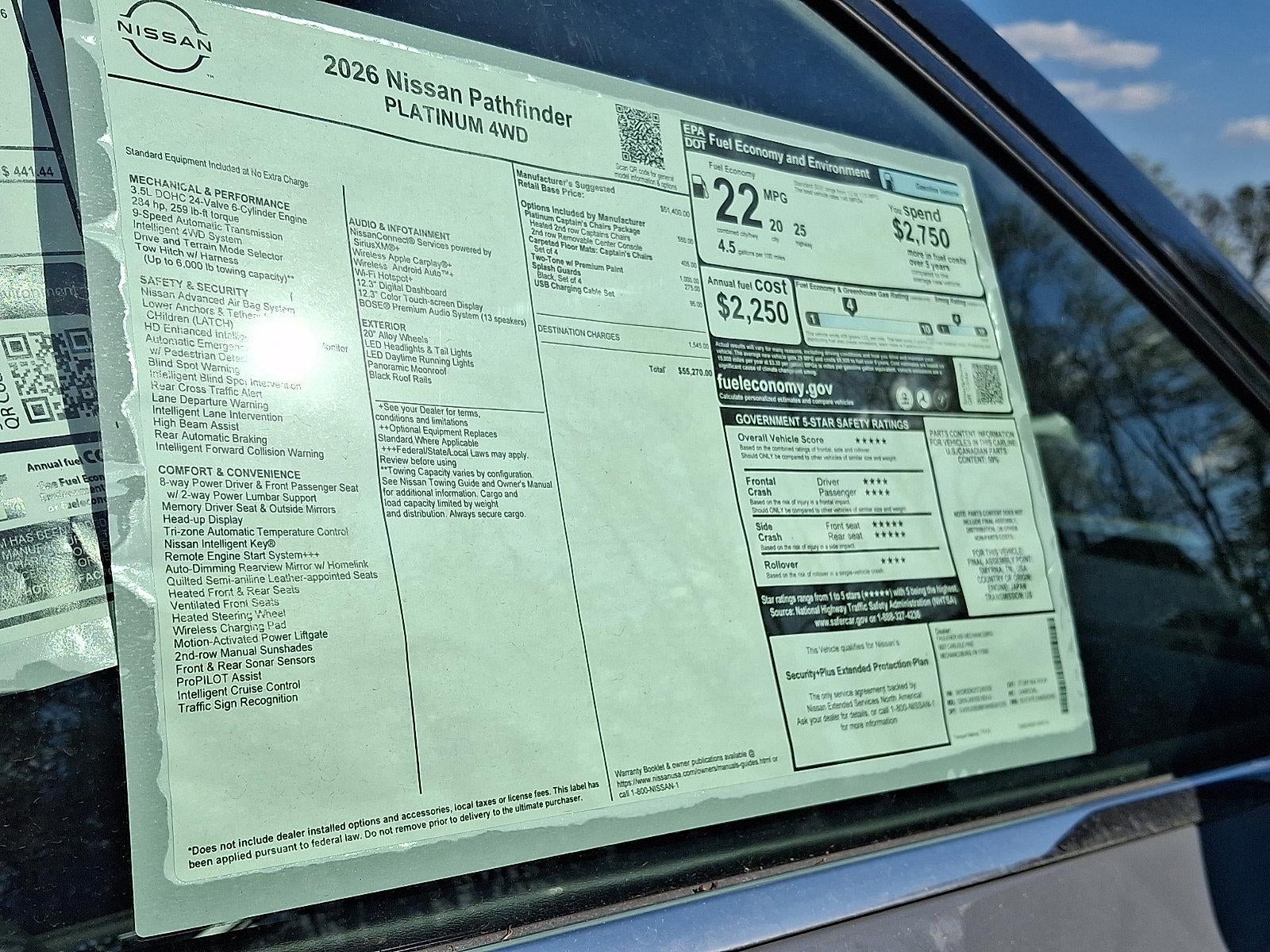 2026 Nissan Pathfinder Platinum