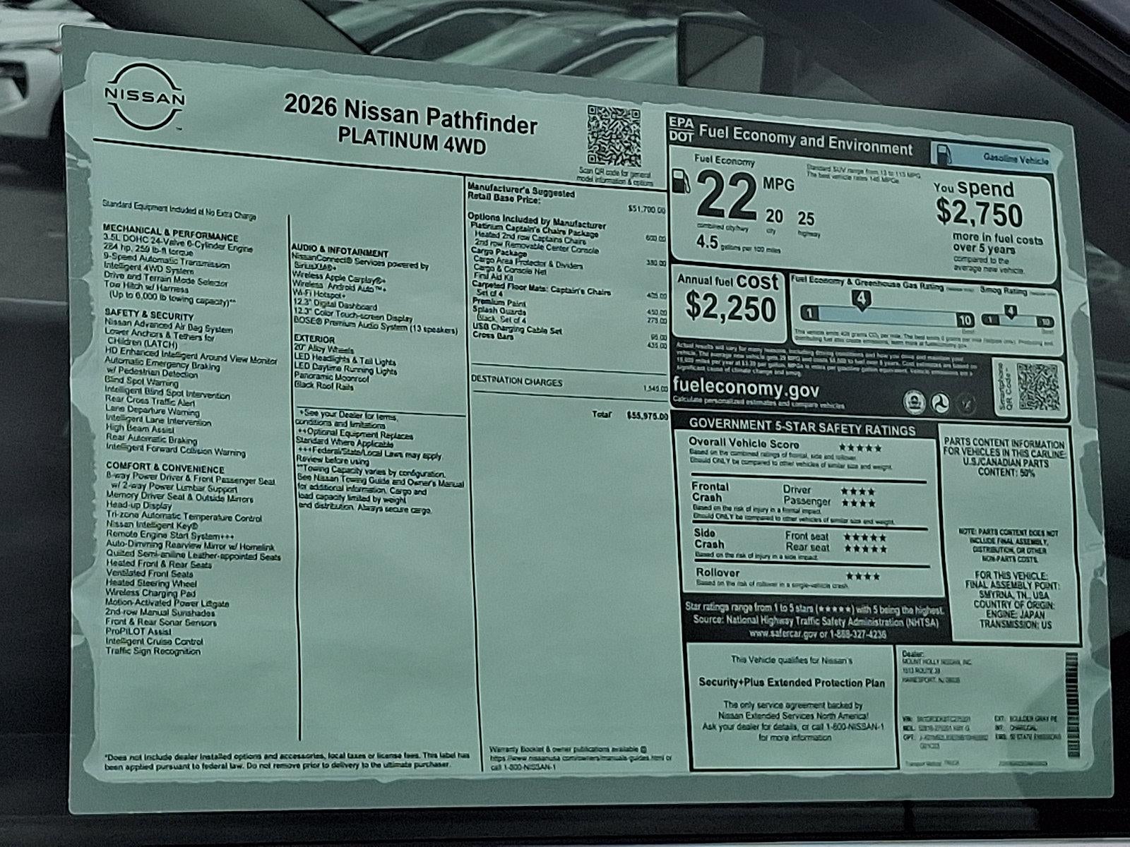2026 Nissan Pathfinder Platinum