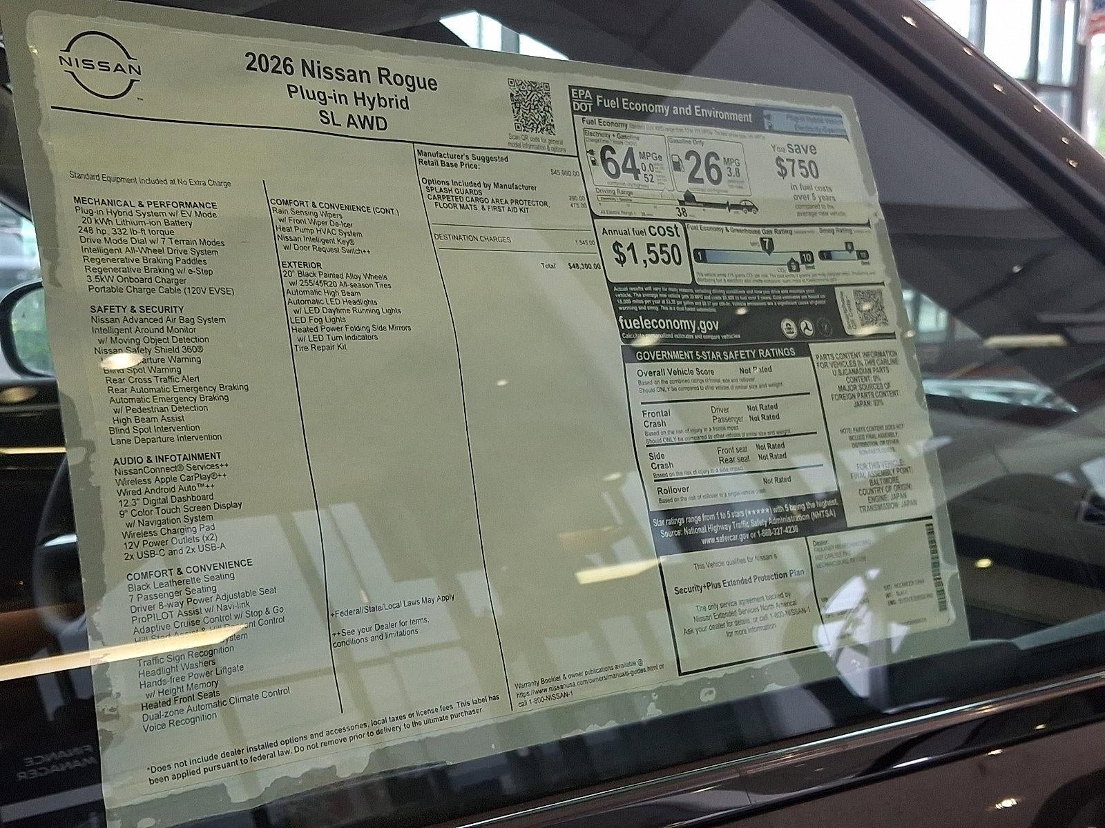 2026 Nissan Rogue Plug-In Hybrid AWD SL