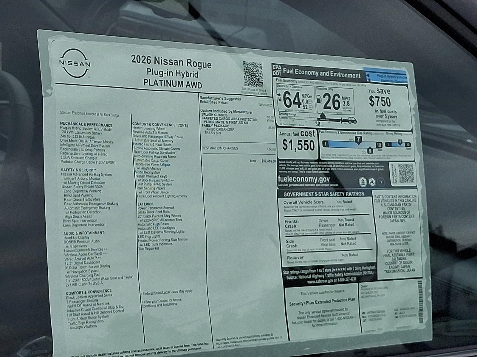 2026 Nissan Rogue Plug-In Hybrid AWD Platinum