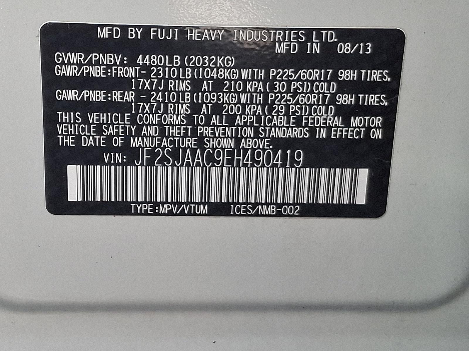 2014 Subaru Forester 2.5i Automatic