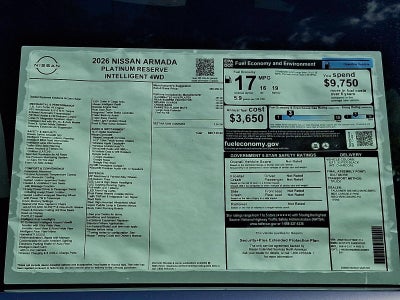 2026 Nissan Armada Platinum Reserve