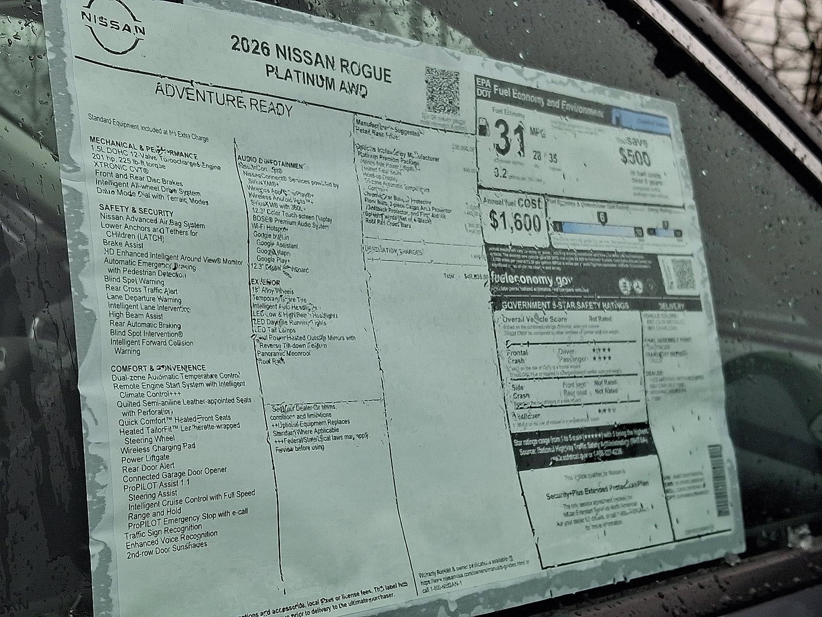 2026 Nissan Rogue Platinum