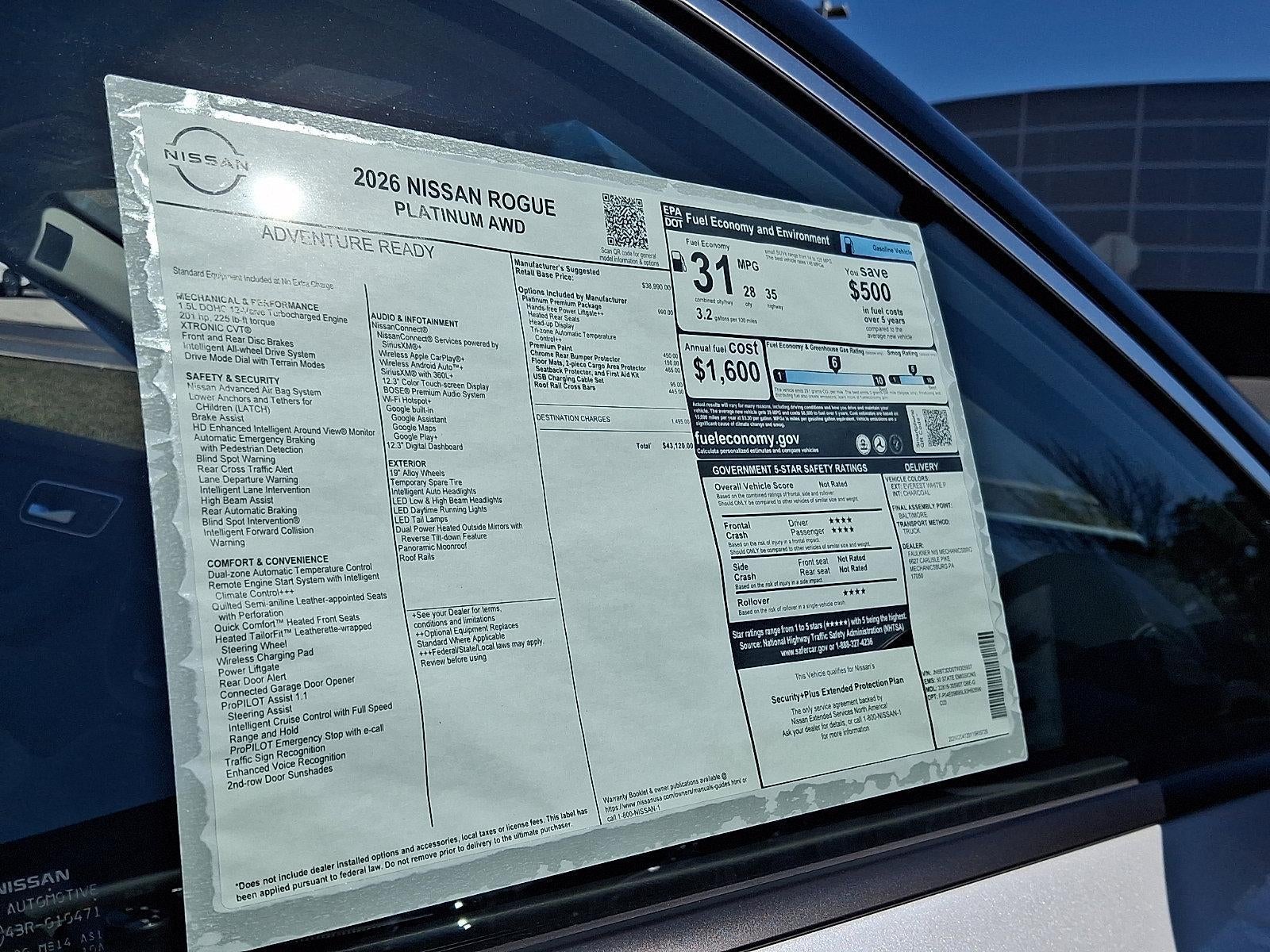 2026 Nissan Rogue Platinum