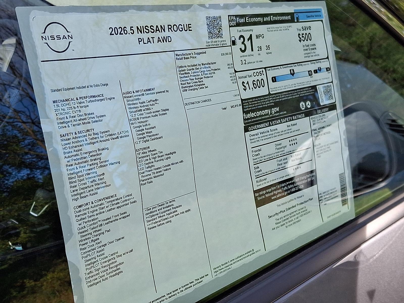 2026 Nissan Rogue Platinum
