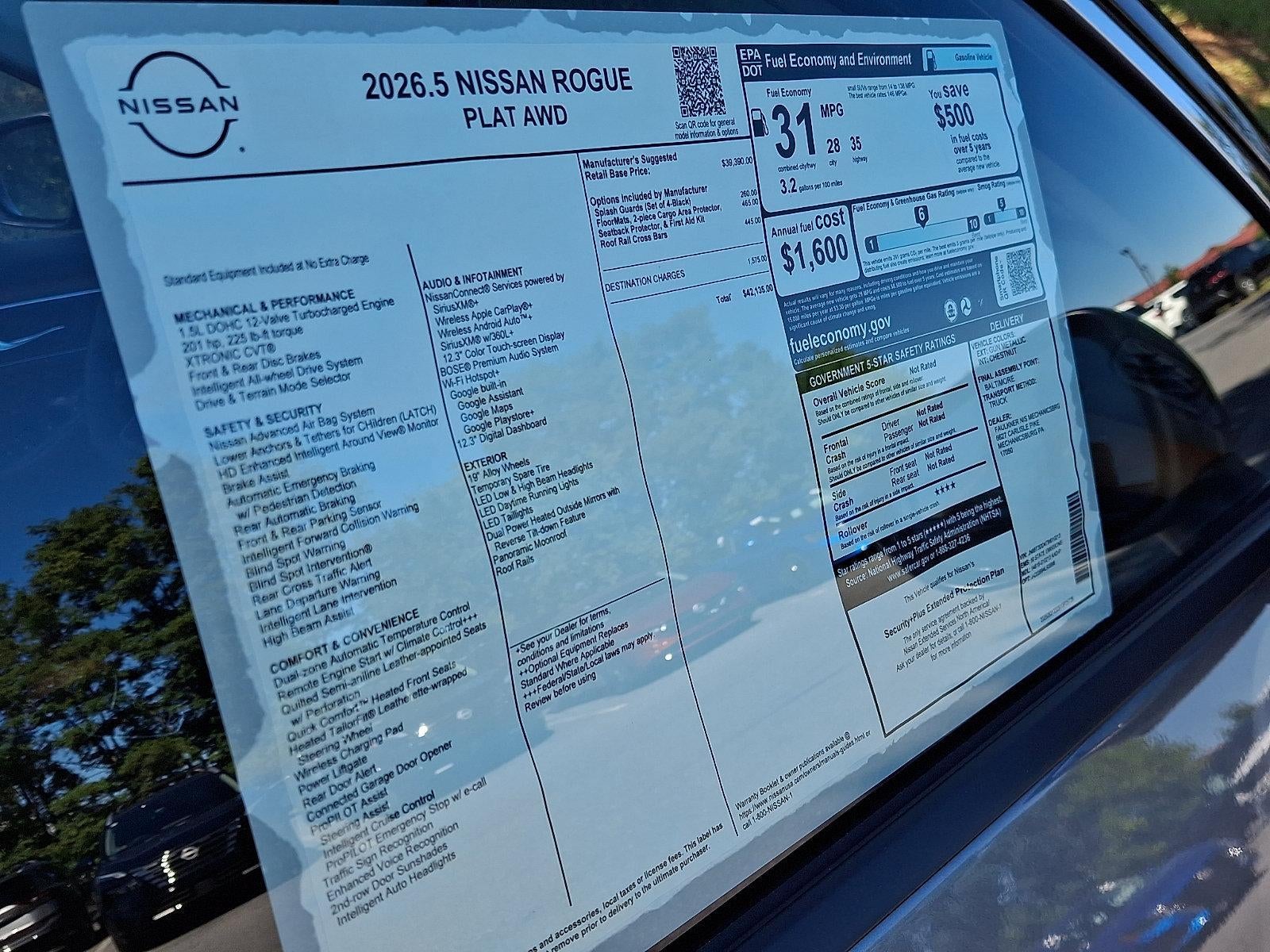 2026 Nissan Rogue Platinum