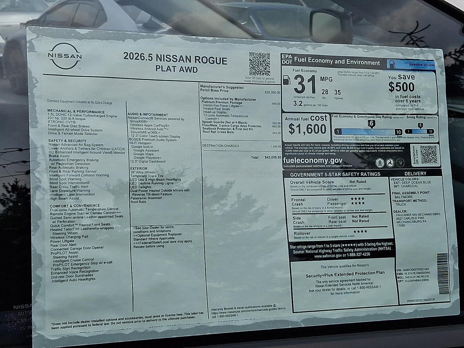 2026 Nissan Rogue Platinum