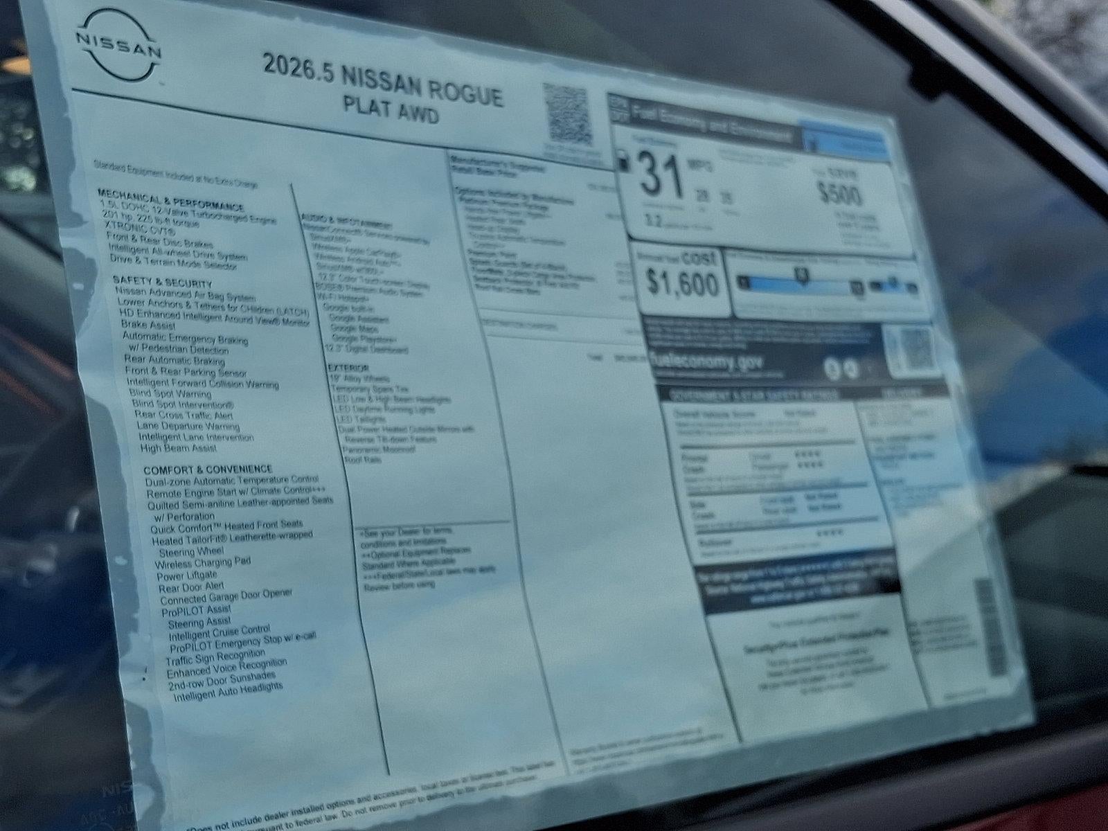 2026 Nissan Rogue Platinum