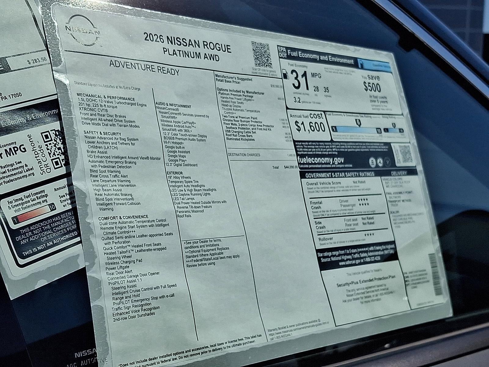 2026 Nissan Rogue Platinum