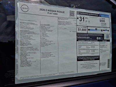 2026 Nissan Rogue 2026.5 AWD Platinum