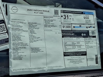 2026 Nissan Rogue 2026.5 AWD Platinum