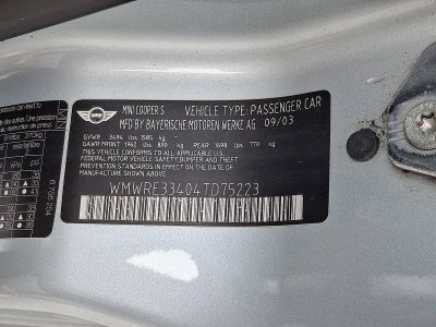 2004 MINI Cooper S Hardtop Base