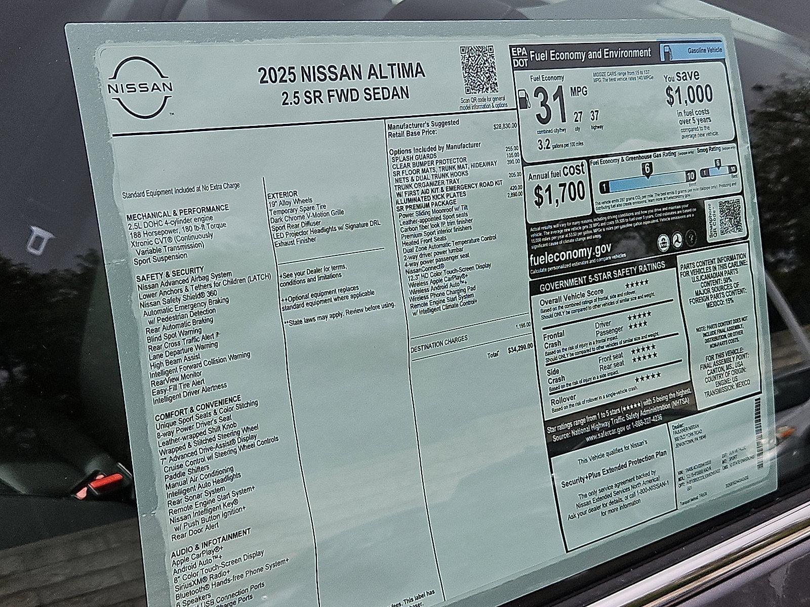 2025 Nissan Altima SR