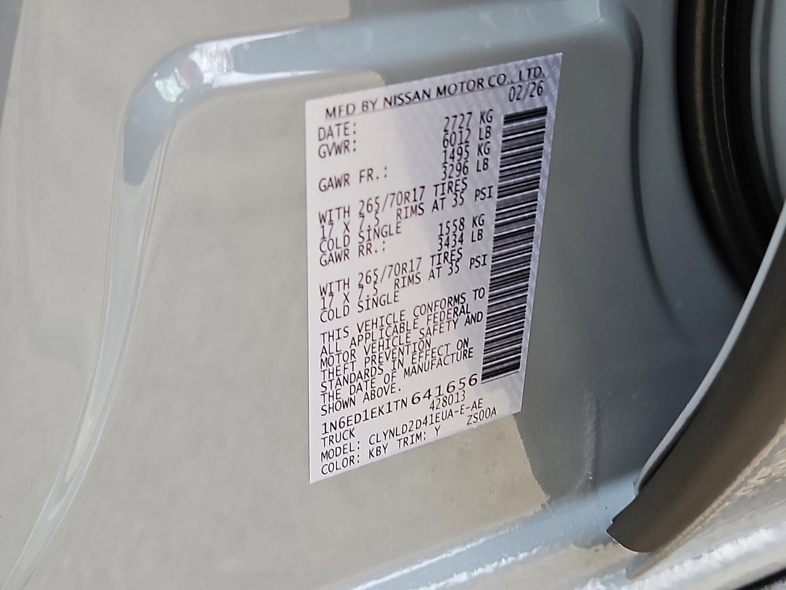 2026 Nissan Frontier Crew Cab 4x4 PRO-4X