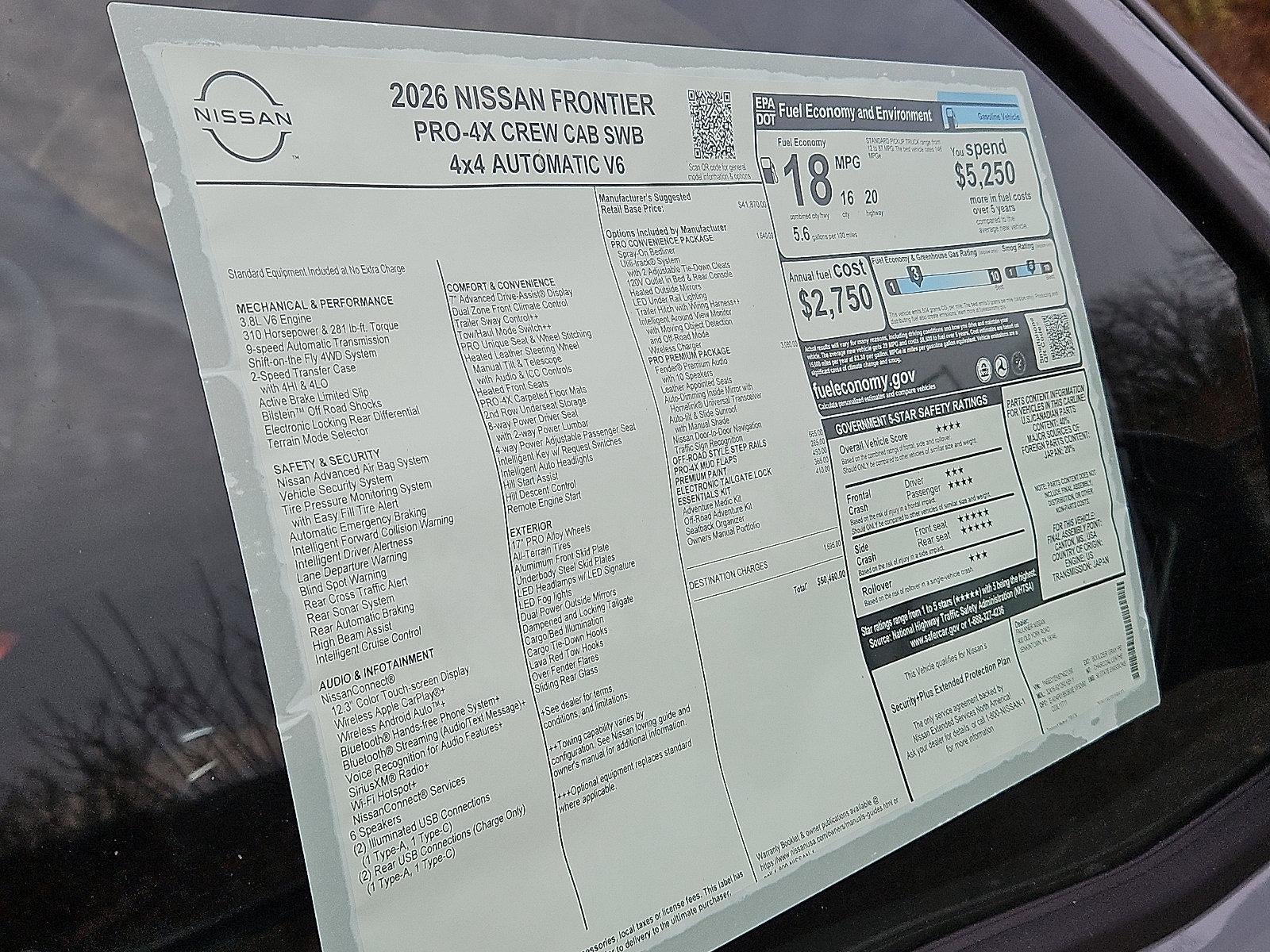 2026 Nissan Frontier Crew Cab 4x4 PRO-4X