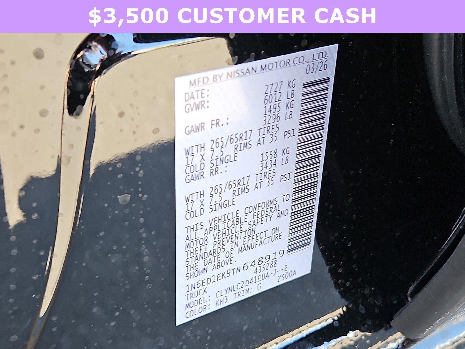 2026 Nissan Frontier Crew Cab 4x4 SV