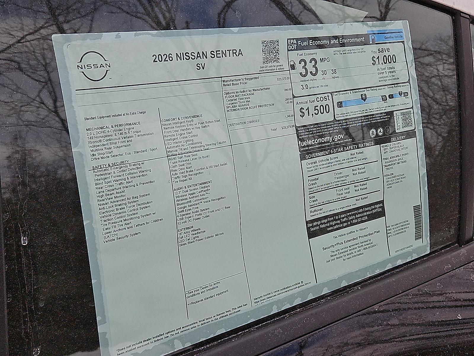 2026 Nissan Sentra SV