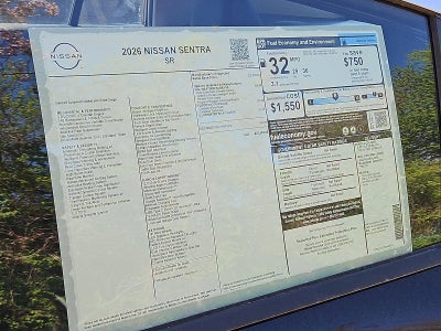 2026 Nissan Sentra SR