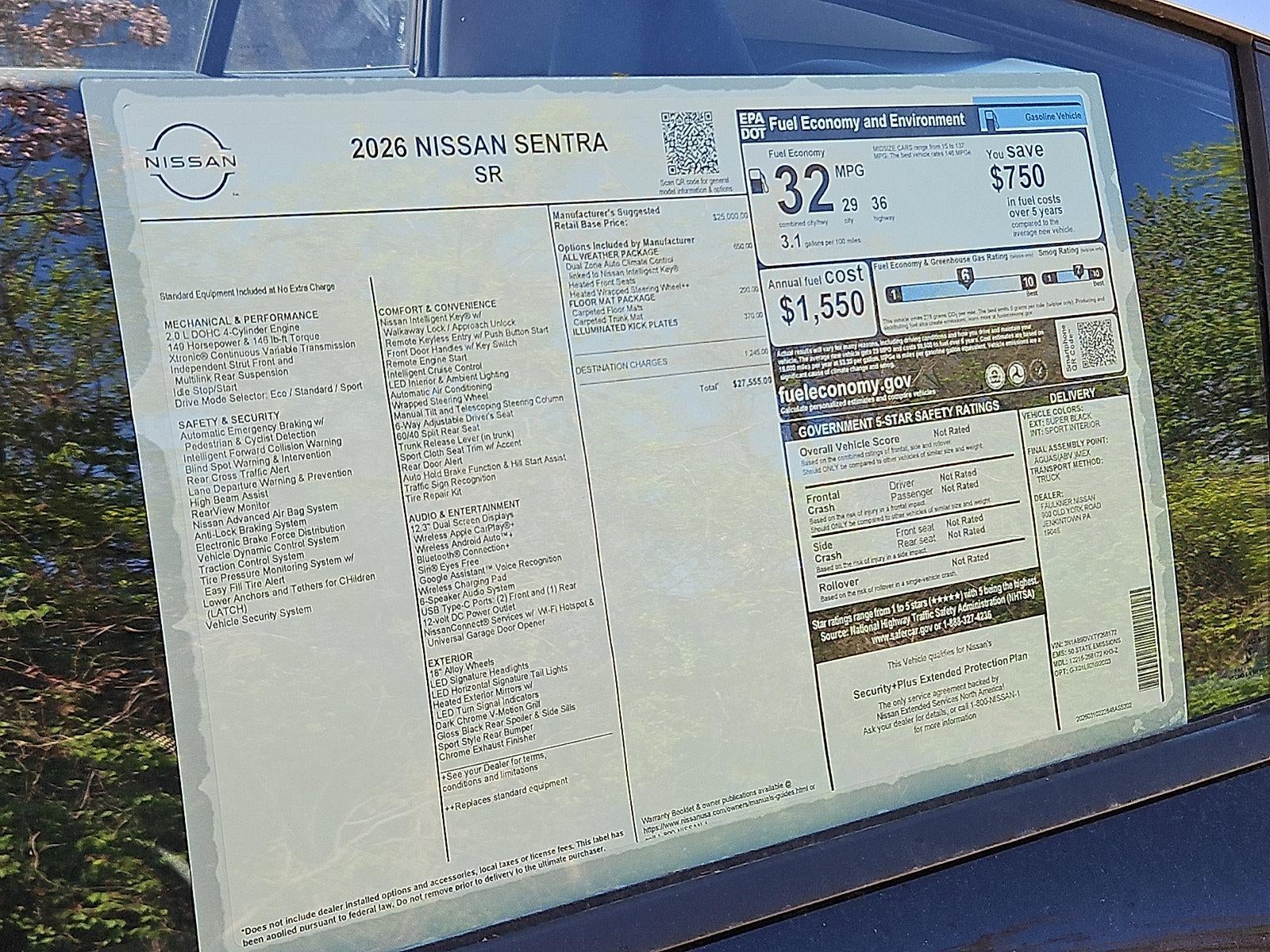 2026 Nissan Sentra SR