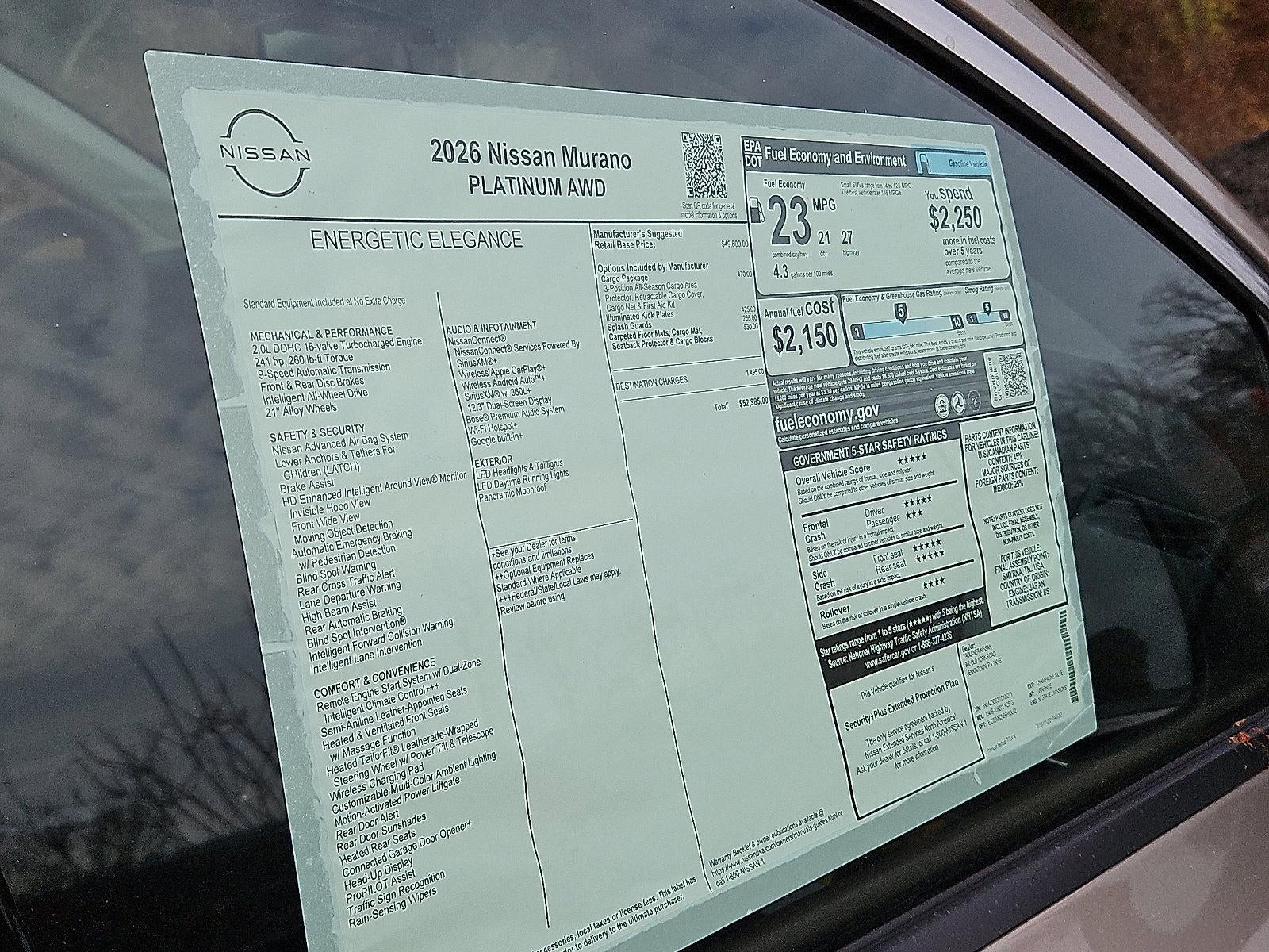 2026 Nissan Murano Platinum