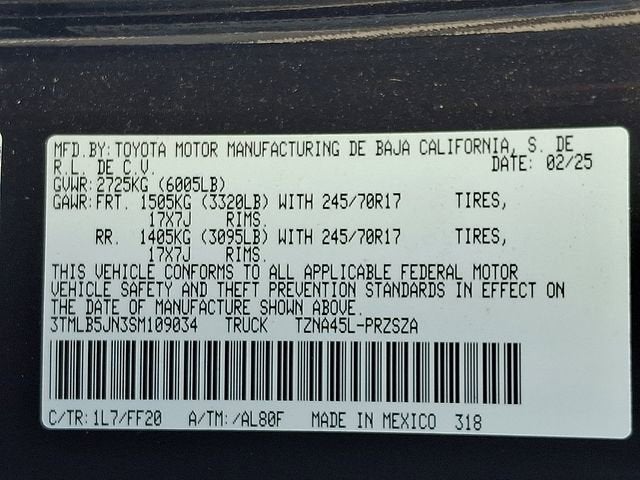 2025 Toyota Tacoma 4WD SR