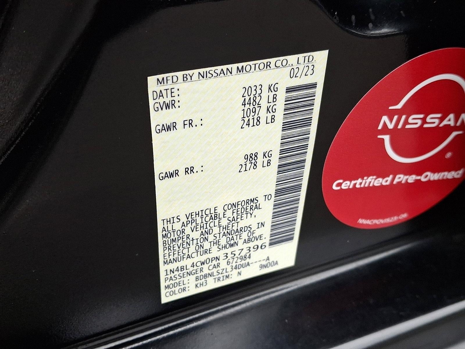 2023 Nissan Altima SR