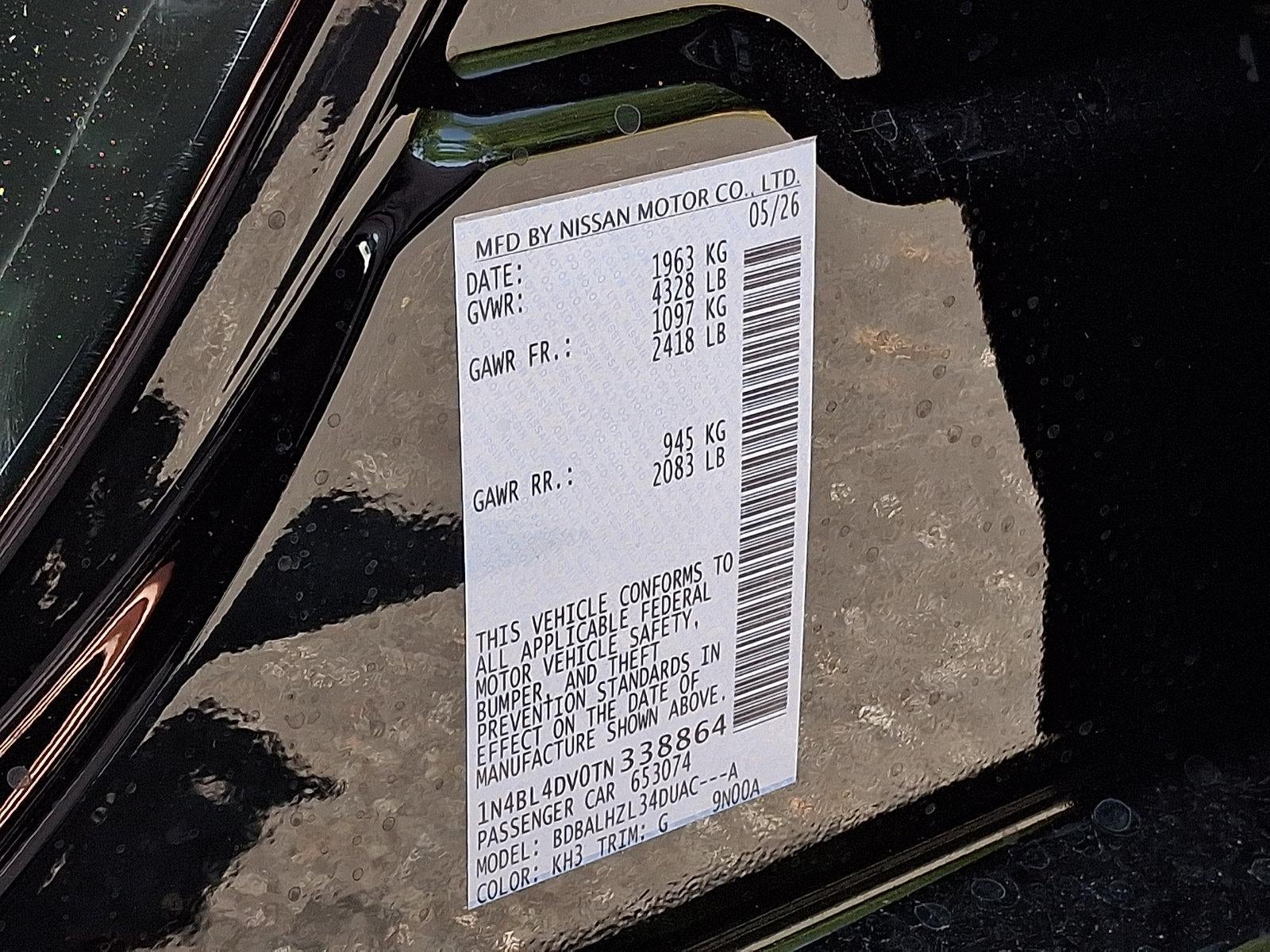 2026 Nissan Altima SV Special Edition
