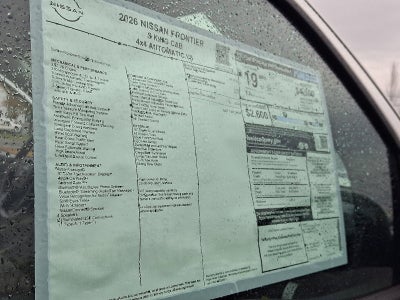 2026 Nissan Frontier King Cab 4x4 S