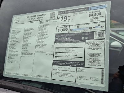 2026 Nissan Frontier Crew Cab SV