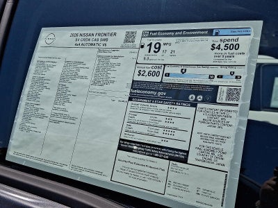 2026 Nissan Frontier Crew Cab SV