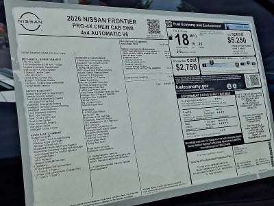 2026 Nissan Frontier Crew Cab PRO-4X®