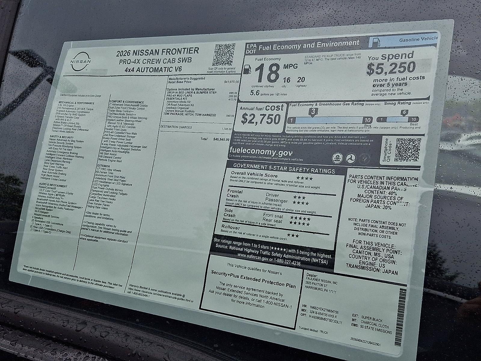 2026 Nissan Frontier Crew Cab PRO-4X®