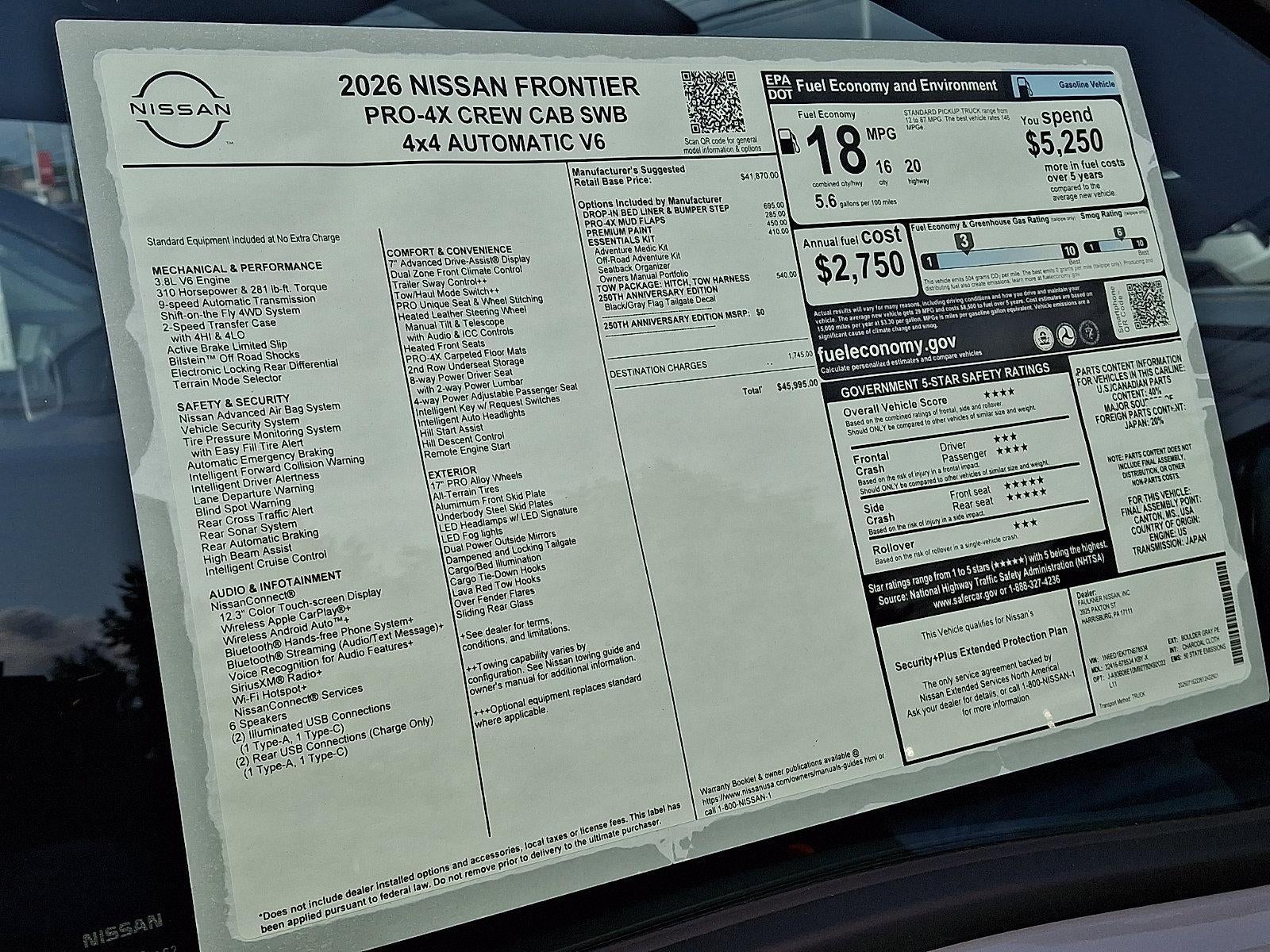 2026 Nissan Frontier Crew Cab PRO-4X®
