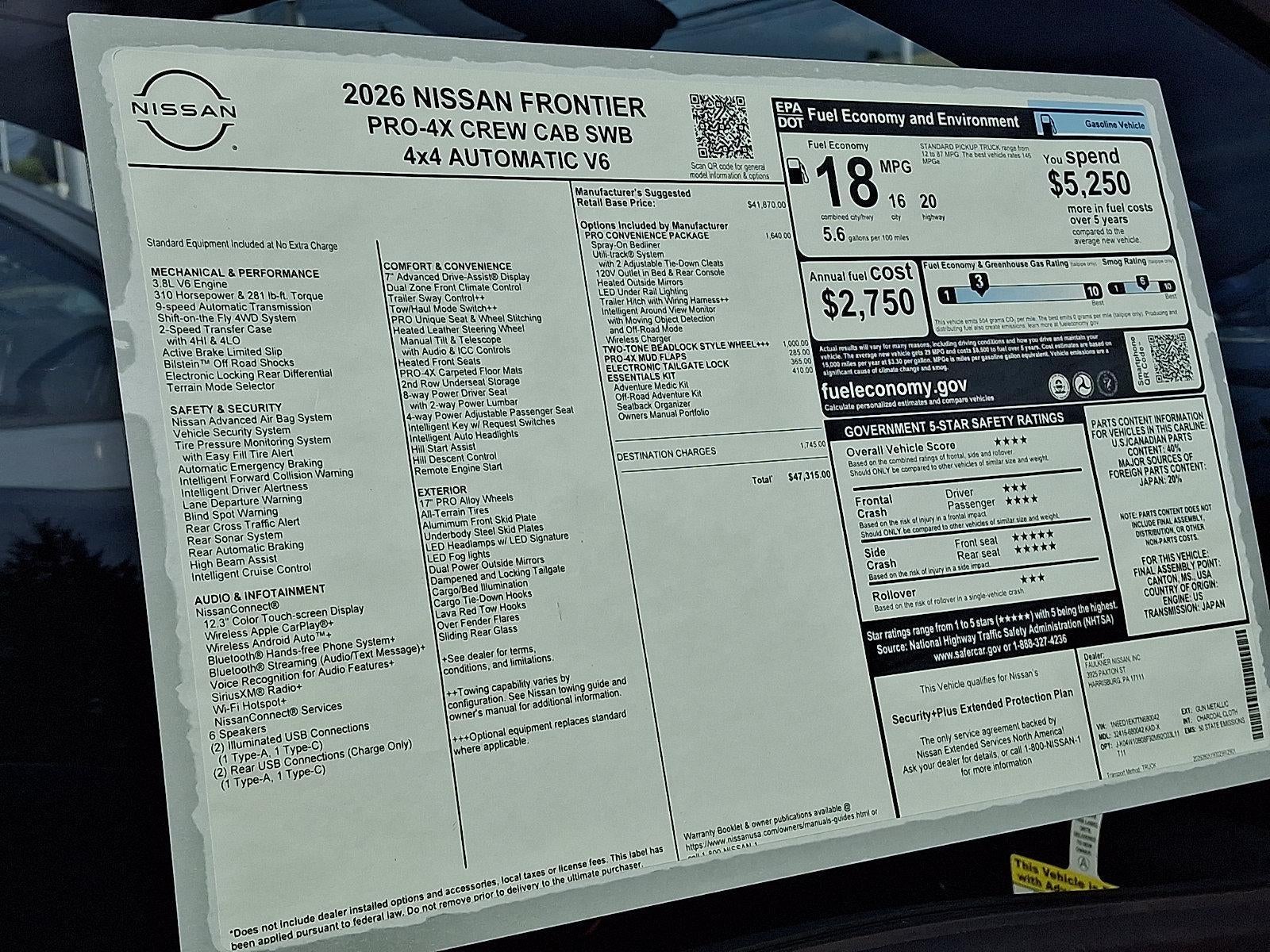 2026 Nissan Frontier Crew Cab PRO-4X®