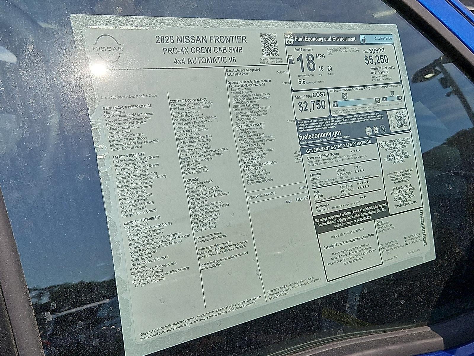 2026 Nissan Frontier Crew Cab 4x4 PRO-4X