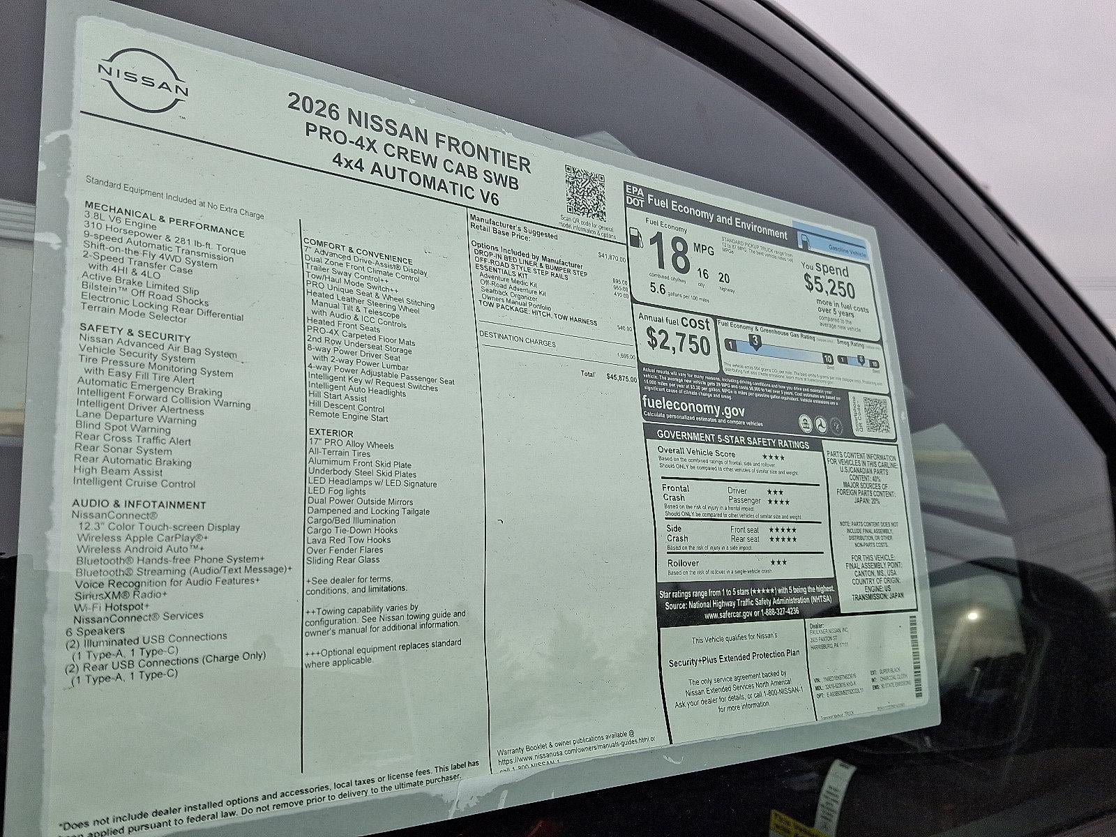 2026 Nissan Frontier Crew Cab PRO-4X®