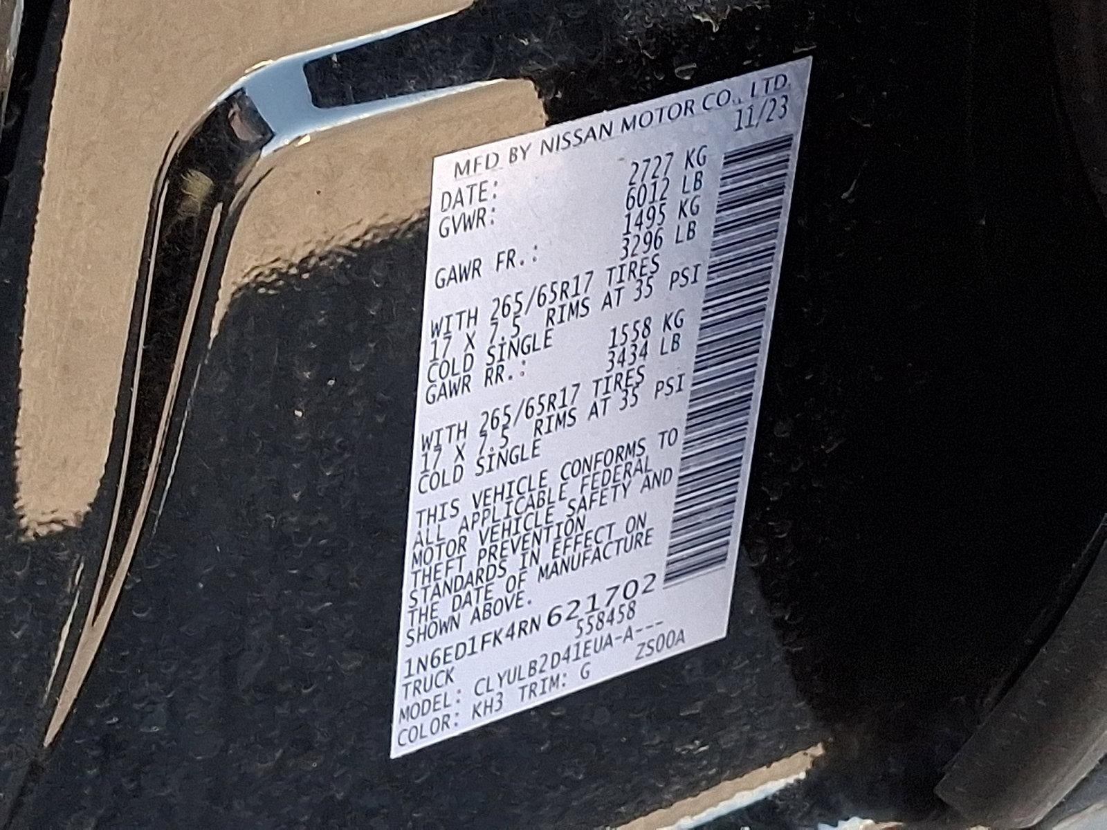 2024 Nissan Frontier Crew Cab Long Bed SV