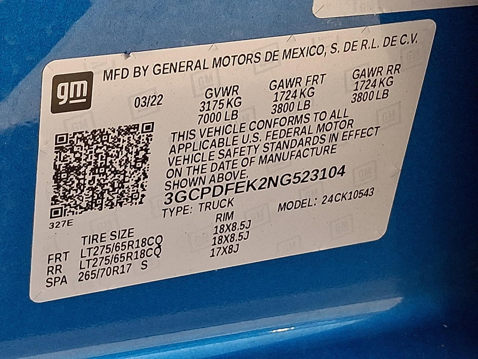 2022 Chevrolet Silverado 1500 Crew Cab Short Box 4-Wheel Drive LT Trail Boss