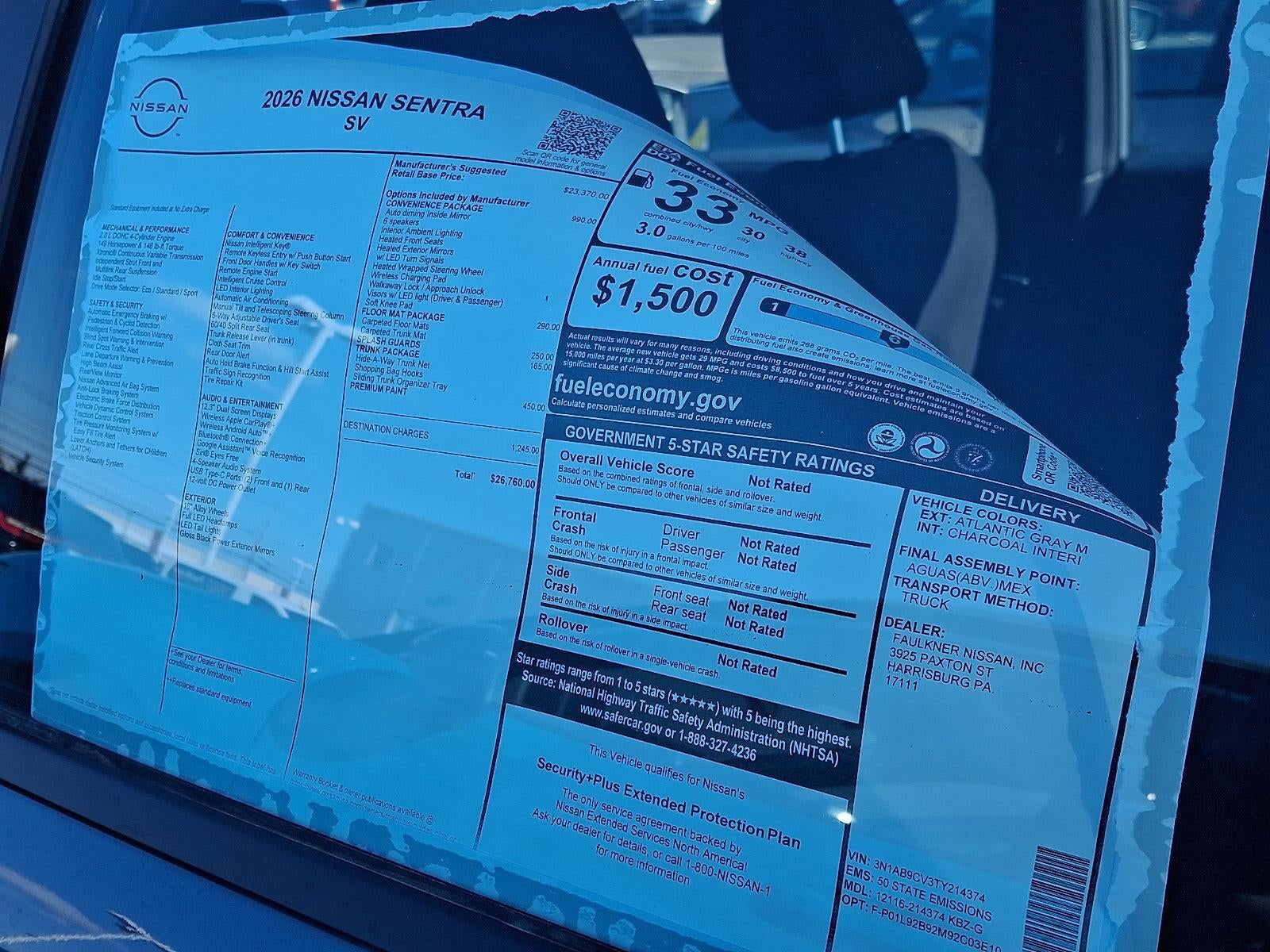 2026 Nissan Sentra SV