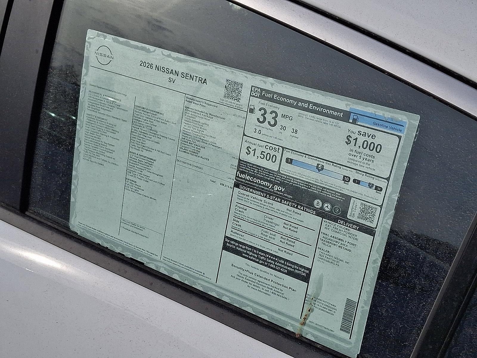 2026 Nissan Sentra SV