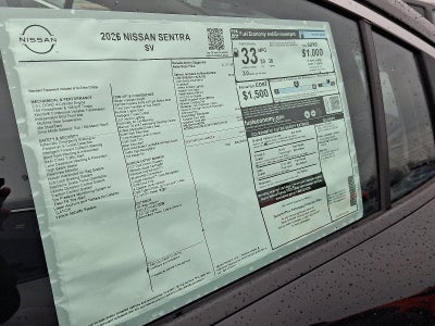 2026 Nissan Sentra SV