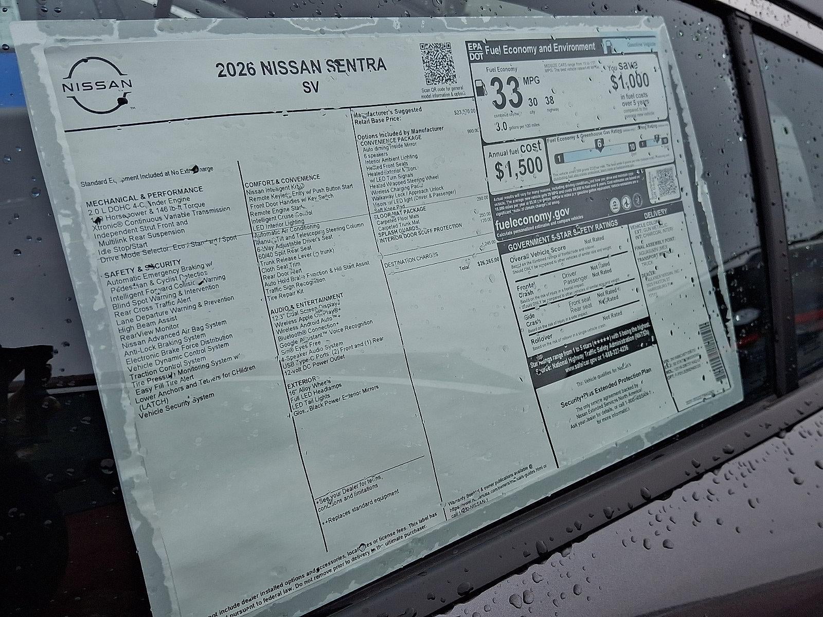 2026 Nissan Sentra SV