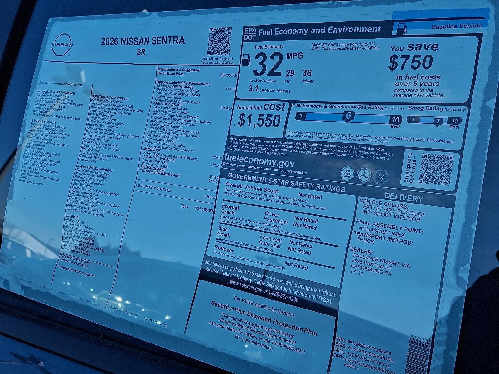 2026 Nissan Sentra SR