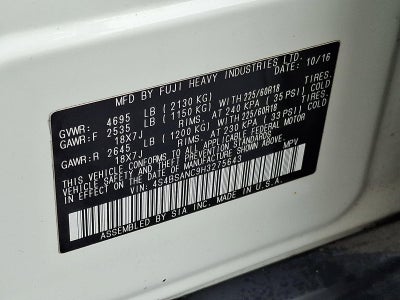 2017 Subaru Outback 2.5i Limited