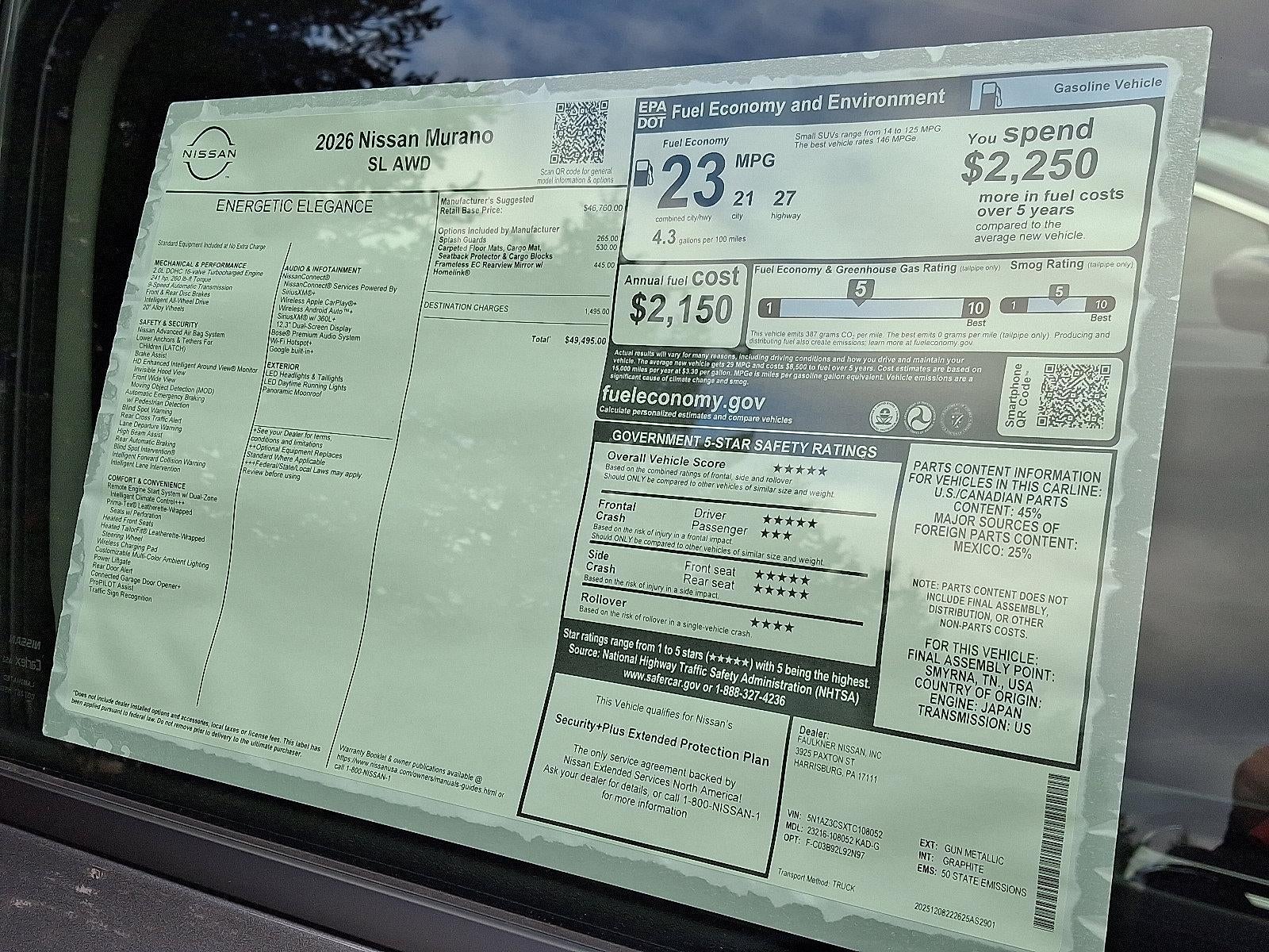 2026 Nissan Murano SL