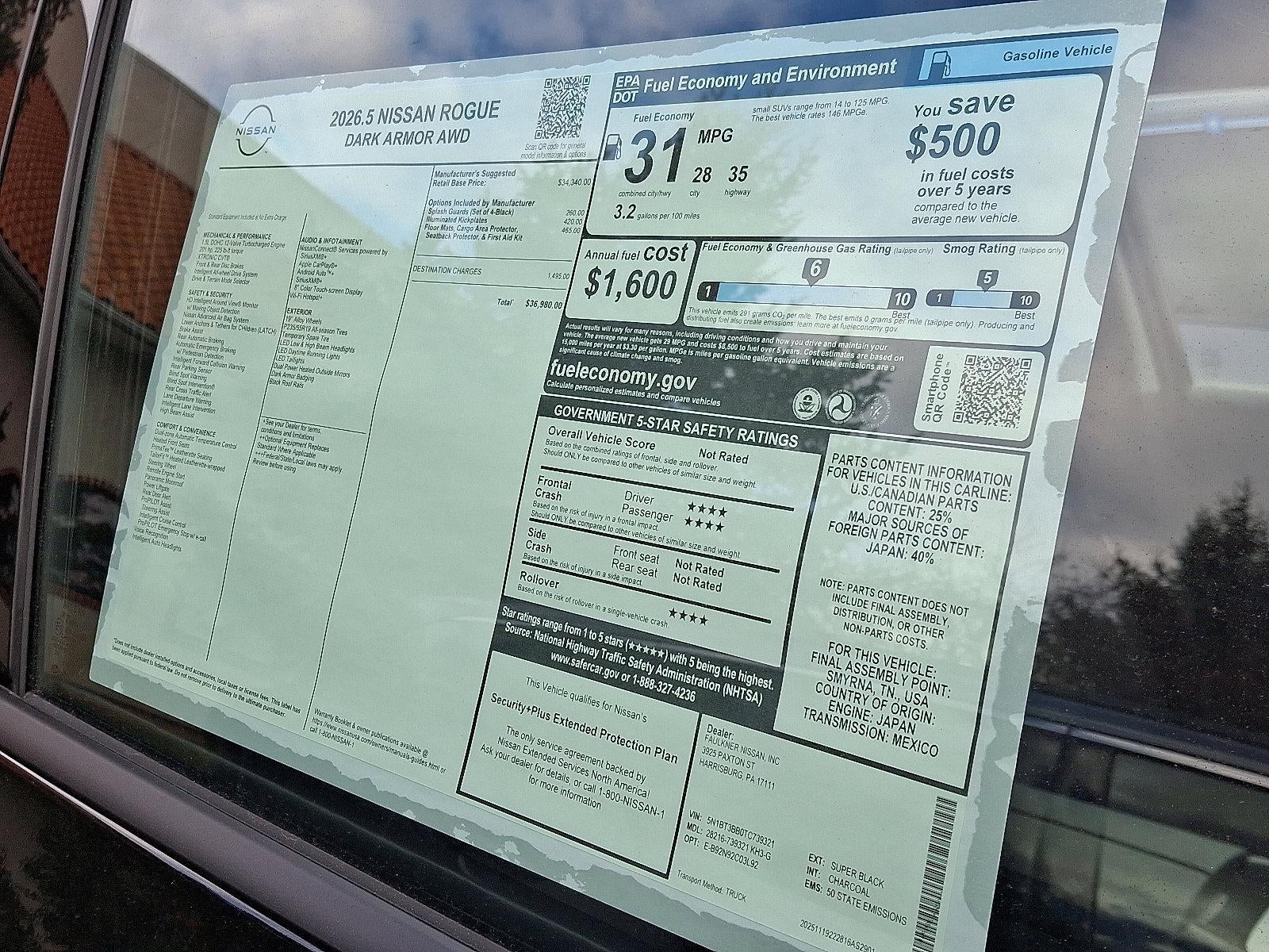 2026 Nissan Rogue 2026.5 AWD Dark Armor
