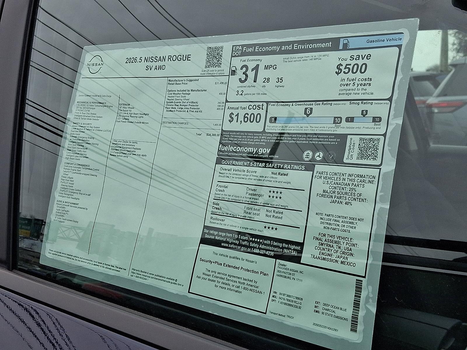 2026 Nissan Rogue 2026.5 AWD SV