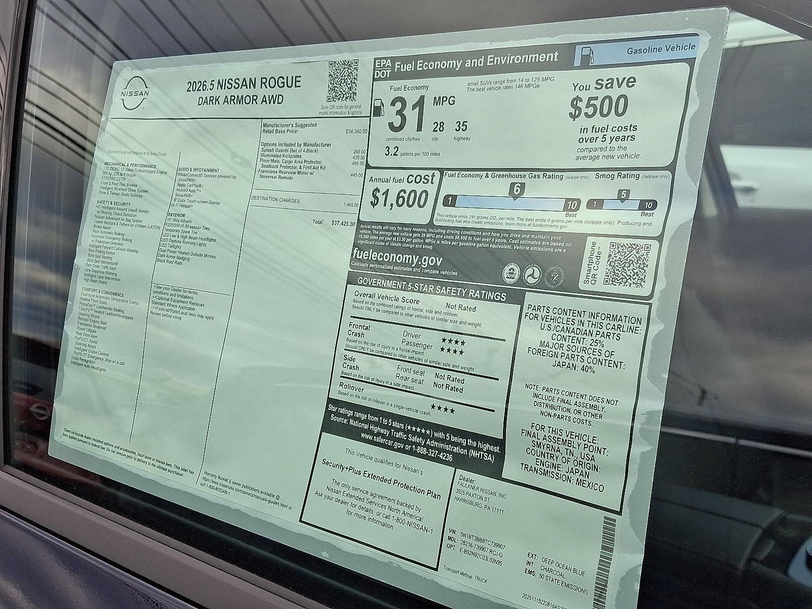 2026 Nissan Rogue 2026.5 AWD Dark Armor
