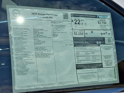 2026 Nissan Pathfinder Platinum