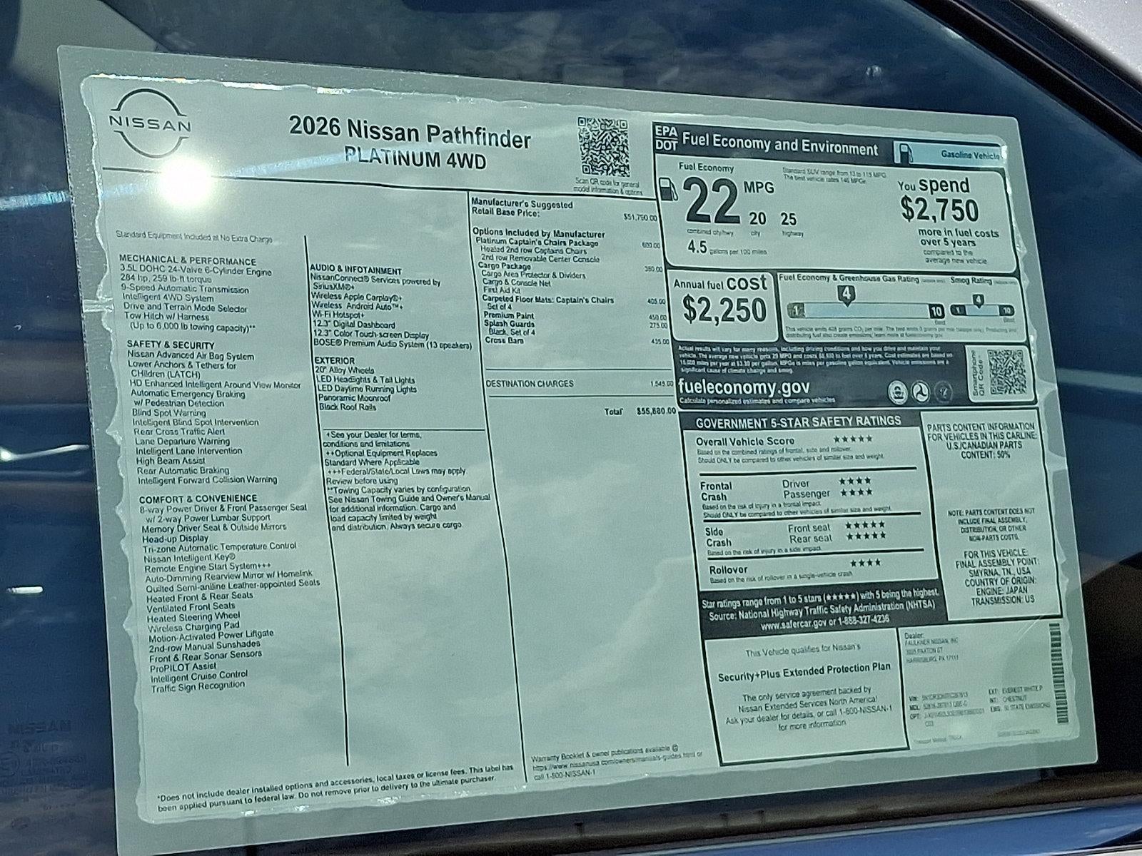 2026 Nissan Pathfinder Platinum